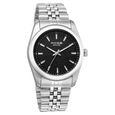 Poze By Sonata Quartz Analog Black Dial Silver Metal Strap Watch For Men - image number 1