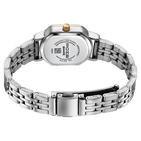 Poze By Sonata Quartz Analog Silver Dial Silver Stainless Steel Strap Watch For Women - image number 6