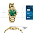 Poze By Sonata Quartz Analog Green Dial Golden Metal Strap Watch For Women - image number 3