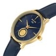 Sonata Gold Blue Dial Leather Strap Watch for Men with 22K Tanishq Gold Coin - image number 4