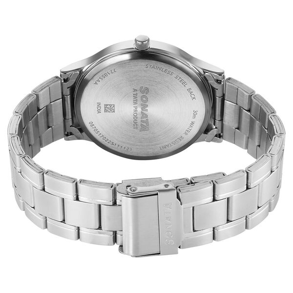 Sonata Aspire Quartz Analog White Dial Stainless Steel Strap Watch For Men - image number 4