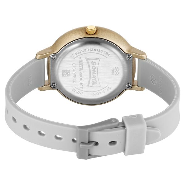 Sonata Splash Quartz Analog Silver Dial Plastic Strap Watch for Women - image number 3