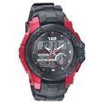 SF Carbon Series Quartz Digital Analog Digital Black Dial Green Polyurethane Strap Watch For Men