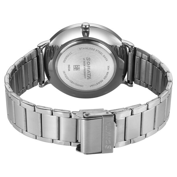 Sonata Ascent Quartz Analog with Day and Date White Dial Stainless Steel Strap Watch For Men - image number 3