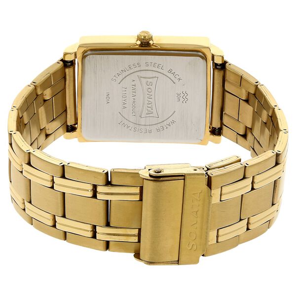 Sonata Quartz Analog White Dial Stainless Steel Strap Watch for Men - image number 3