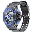 SF Quartz Analog Digital Black Dial PU Strap Watch for Men - image number 1
