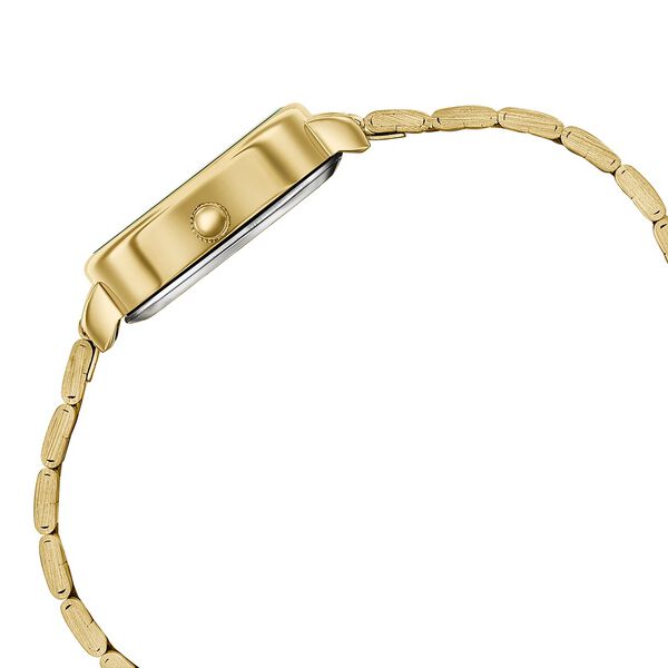 Poze By Sonata Quartz Analog Silver Sunray Dial Golden Stainless Steel Strap Watch For Women - image number 5