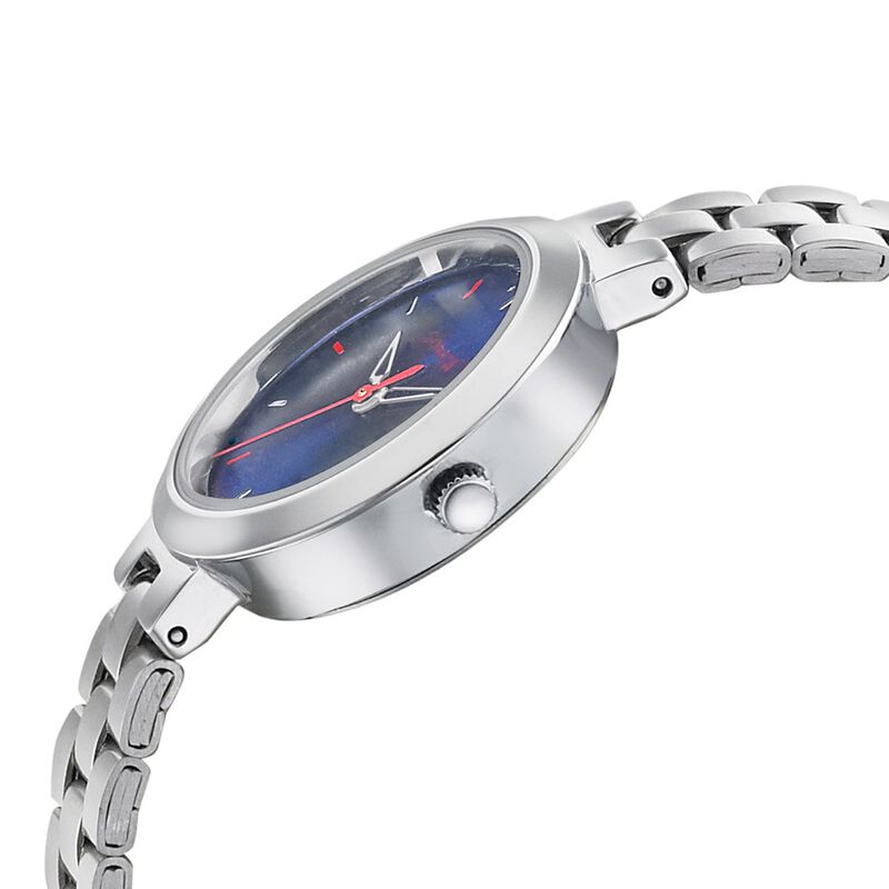 Sonata Quartz Analog Blue Dial Stainless Steel Strap Watch for Women - image number 2