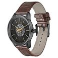 Sonata Quartz Multifunction Black Dial Leather Strap Watch for Men - image number 1