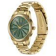 Poze By Sonata Quartz Analog Green Dial Gold Metal Strap Watch For Men - image number 4