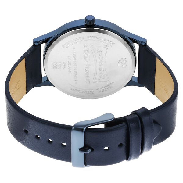 Sonata Blues Quartz Analog Blue Dial Metal Strap Watch for Men - image number 3