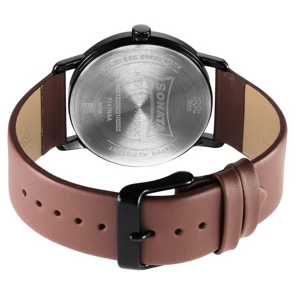 Sleek Black Dial Analog Watch for Men - image number 3