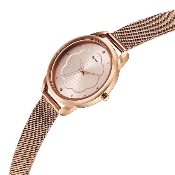 Sonata Wedding Quartz Analog Rose Gold Dial Stainless Steel Strap Watch for Women - image number 1