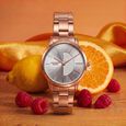 Poze By Sonata Quartz Analog Silver Dial Golden Stainless Steel Strap Watch For Women