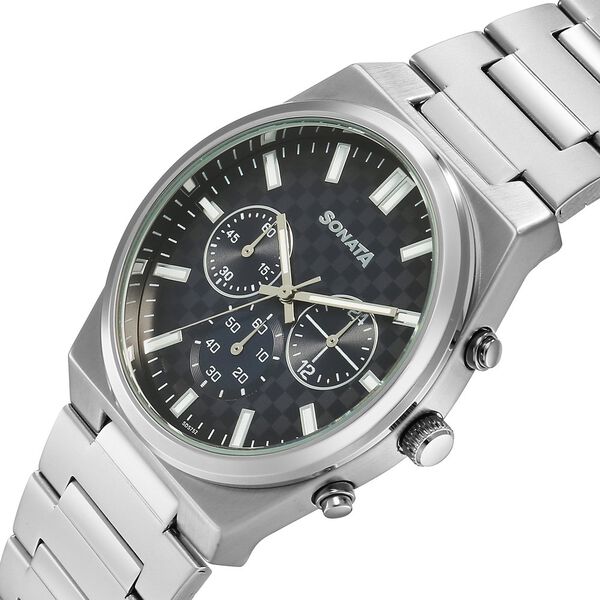 Sonata Festive Quartz Analog Multicoloured Dial Metal Strap Watch For Men - image number 2