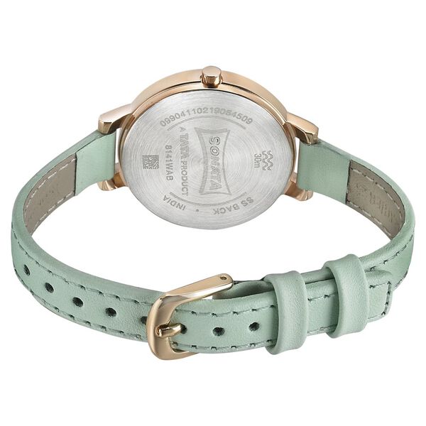 Sonata Blush It Up White Dial Women Watch With Leather Strap - image number 3