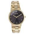 Sonata Quartz Analog Black Dial Golden Stainless Steel Strap Watch For Women - image number 2