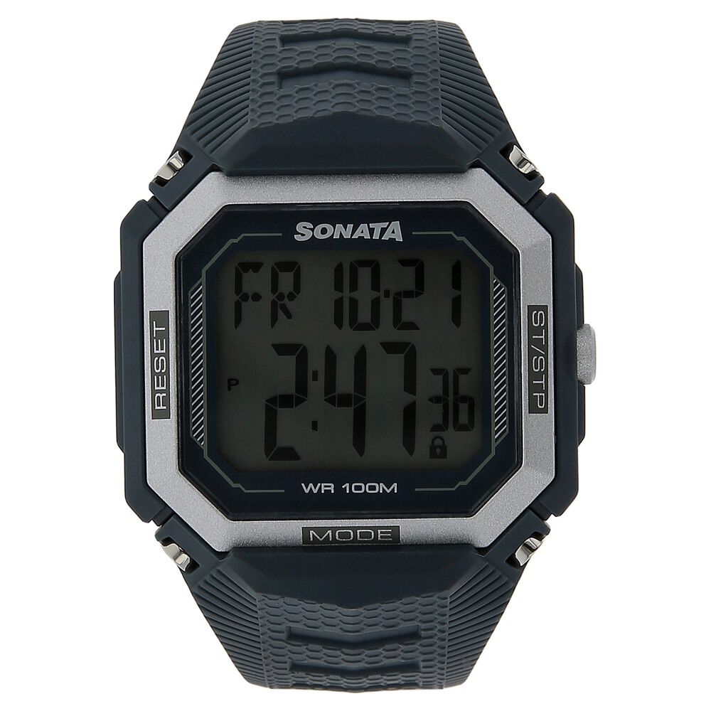 Buy Online SF Digital Dial Plastic Strap Watch for Men 77048pp02 Sonata