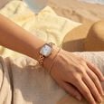 Poze Poze Quartz Analog Silver Dial Rose Gold Metal Strap Watch For Women - image number 7
