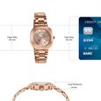 Poze By Sonata Quartz Analog Pink Dial Rose Gold Plated Stainless Steel Strap Watch For Women - image number 3
