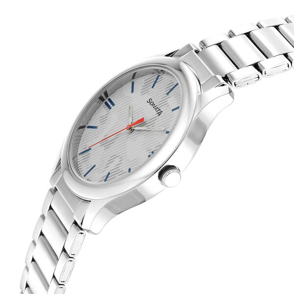 Sonata Quartz Analog Multicoloured Dial Stainless Steel Strap Watch for Men - image number 2