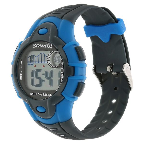 SF Digital Grey Dial Plastic Strap Unisex Watch - image number 1