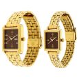 Sonata Quartz Analog with Day and Date Brown Dial Metal Strap Watch for Couple - image number 1