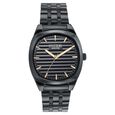 Poze By Sonata Quartz Analog Black Dial Black Metal Strap Watch For Men - image number 1