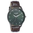 Sonata Poze Quartz Analog Green Dial Brown Color Leather Strap Watch For Men - image number 2