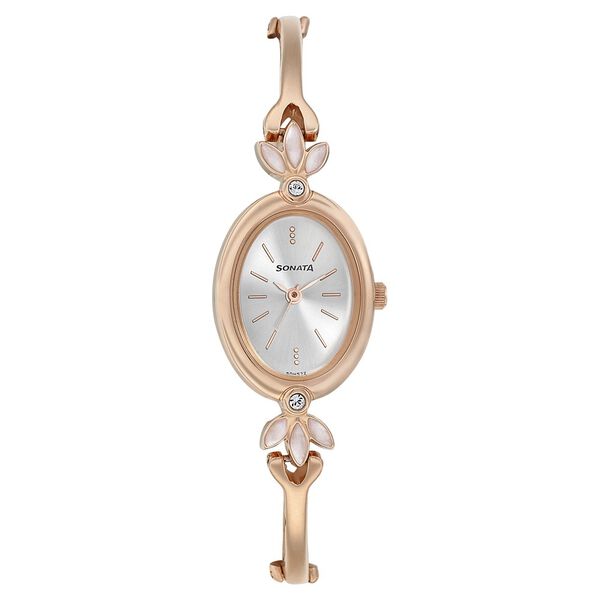 Sonata Blush Silver Dial Women Watch With Metal Strap - image number 0