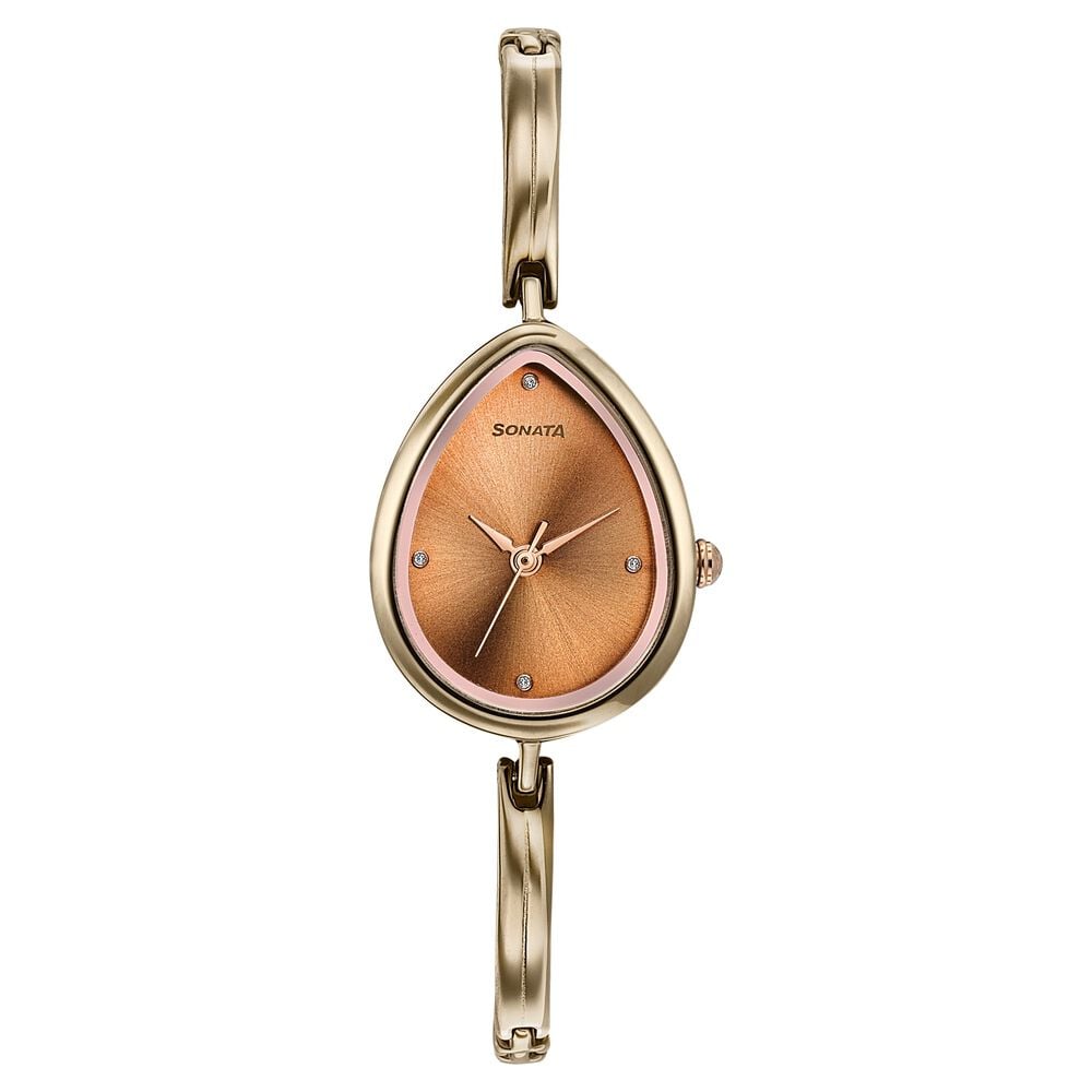 Sonata Colours of Earth Quartz Analog Brown Dial Metal Strap Watch For Women-picture-46