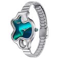 Northern Lights Inspired Poze By Sonata Quartz Analog Blue Dial Silver Metal Strap Watch - image number 4