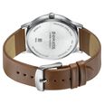 Sonata Aspire Quartz Analog Pink Dial Brown Leather Strap Watch For Men - image number 5