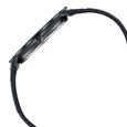 Sonata Sleek Black Dial Black-Tone Leather Strap Watch - image number 4