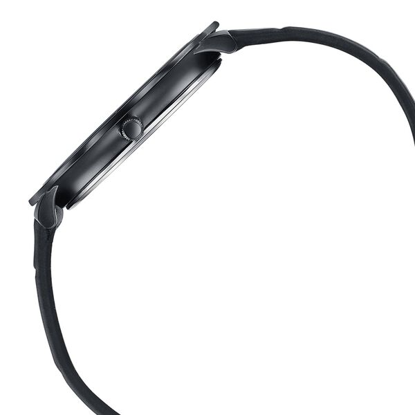 Sonata Sleek Black Dial Black-Tone Leather Strap Watch - image number 4