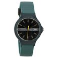 SF Quartz Analog Black Dial Plastic Strap Watch for Men