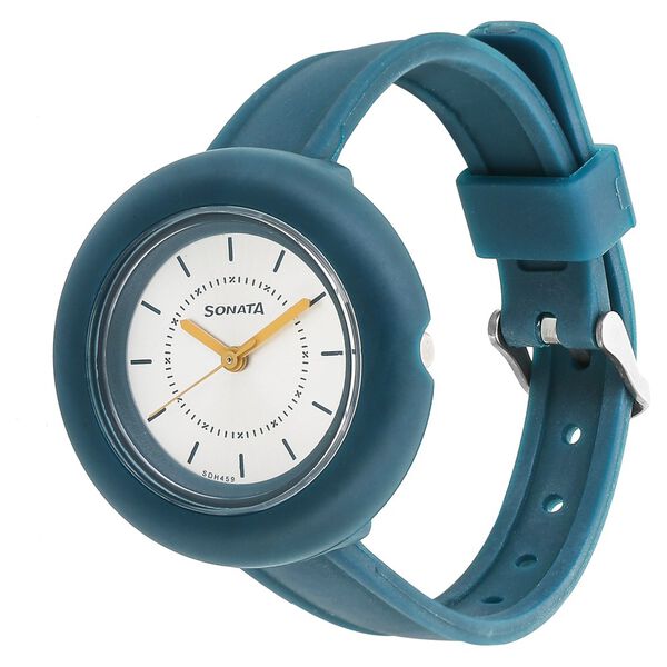 Sonata Tic Tac Toe Silver Dial Women Watch With Plastic Strap - image number 1