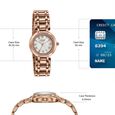 Poze By Sonata Quartz Analog White Dial Rose Gold Metal Strap Watch For Women - image number 3