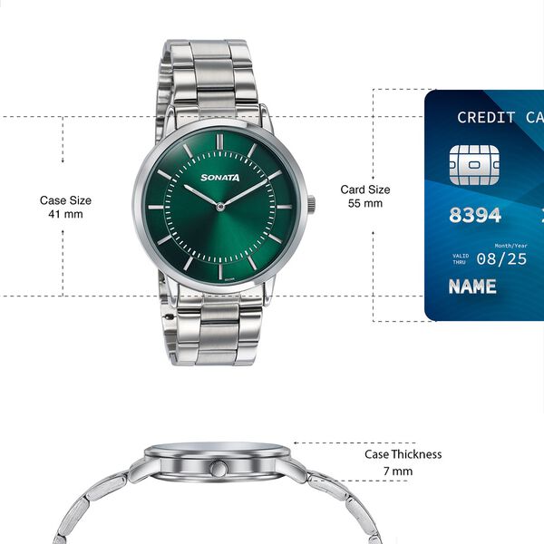 Sonata Soulmates Forest Green Dial Couple Watch - image number 2