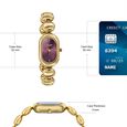 Poze By Sonata Quartz Analog Plum Dial Golden Metal Strap Watch For Women - image number 3