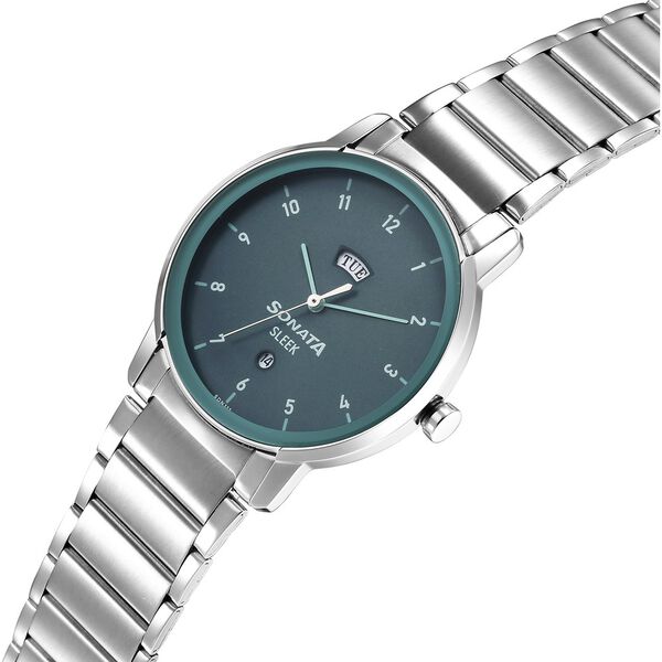 Sonata Sleek Green Dial Analog with Day and Date Watch for Men - image number 2