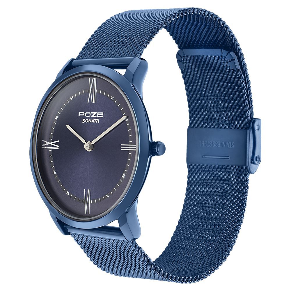 Sonata sleek discount blue dial