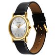 Sonata Classic Quartz Analog Silver Dial Black Leather Strap Watch for Men - image number 1