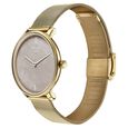 Sonata Sleek Gold-Toned Mesh Bracelet Watch with Minimal Sundial Dial and Arabic Numerals - image number 2