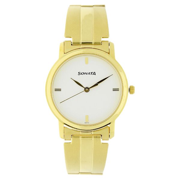 Sonata Quartz Analog Silver Dial Stainless Steel Strap Watch for Men - image number 0
