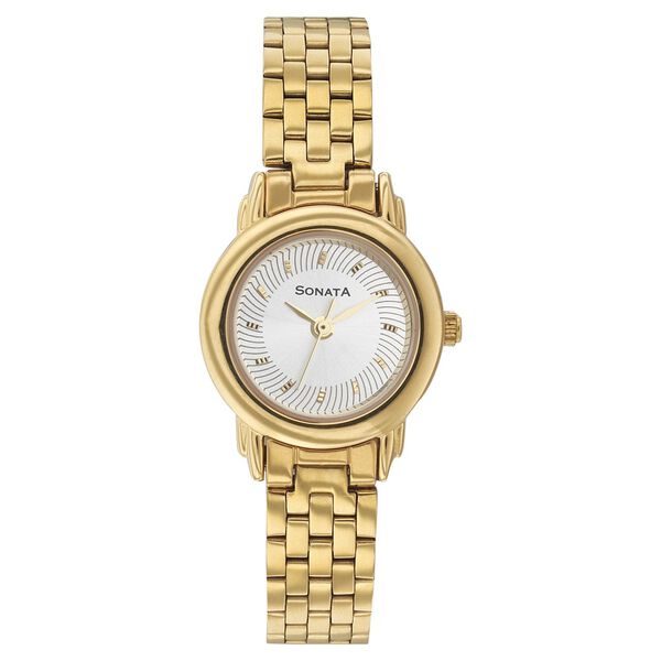 Sonata Quartz Analog Silver Dial Strap Watch for Women - image number 0