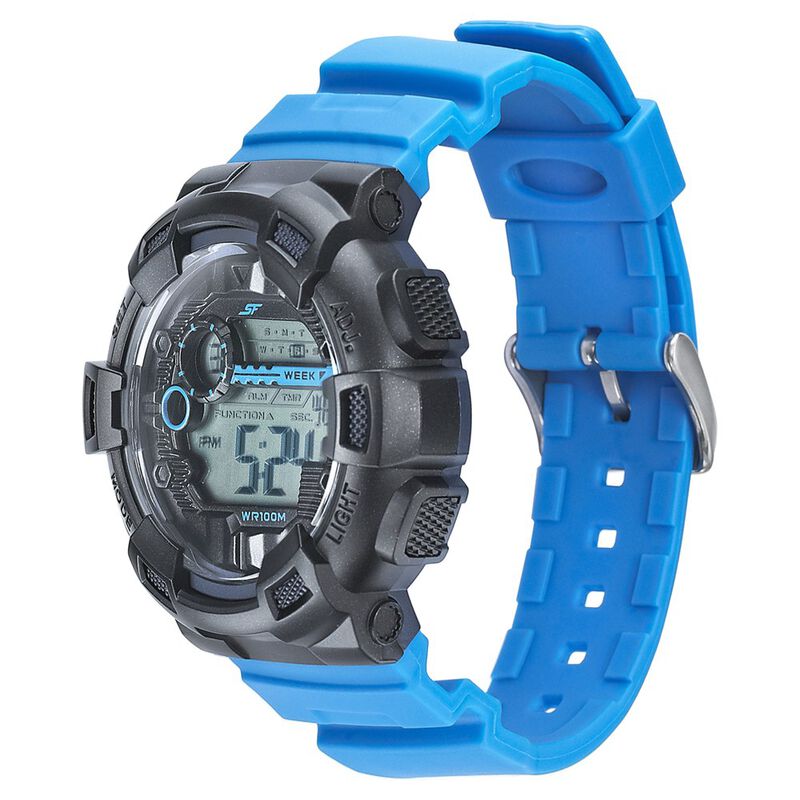 SF Digital Dial PU Strap Watch for Men