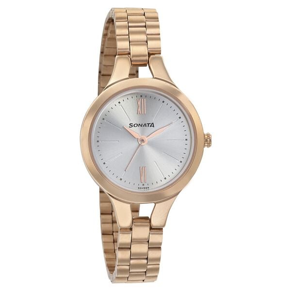 Sonata Blush Silver Dial Women Watch With Stainless Steel Strap - image number 0