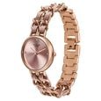 Poze Poze Quartz Analog Pink Dial Two Toned Metal & Leather Strap Watch For Women - image number 4