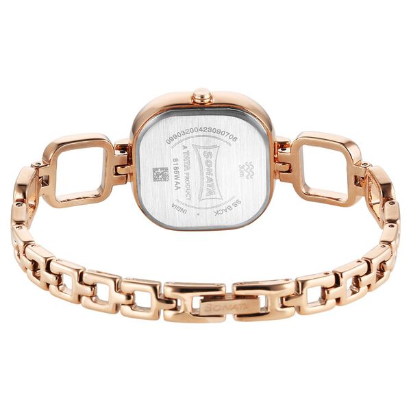 Sonata Wedding Quartz Analog Pink Dial Metal Strap Watch for Women - image number 3